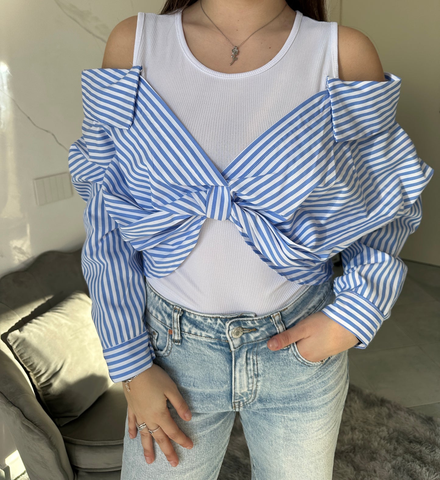 Top con camicia